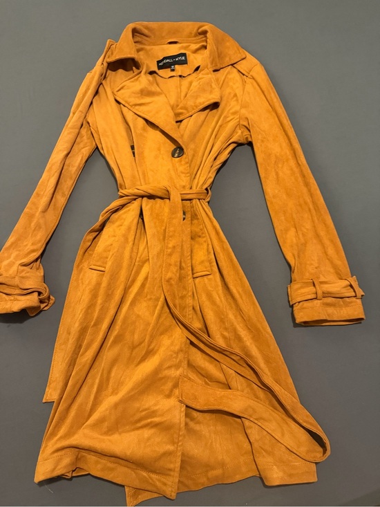 Kendall & Kylie Jackets & Blazers - Kendall & Kylie Mustard Trench Coat with Waist Tie